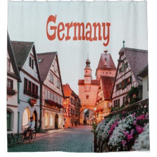 Germany Row Houses Shower Curtain