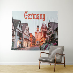 Germany Row Houses Tapestry