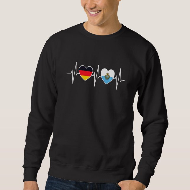 Germany San Marino Flags Flag Flags Sweatshirt (Front)