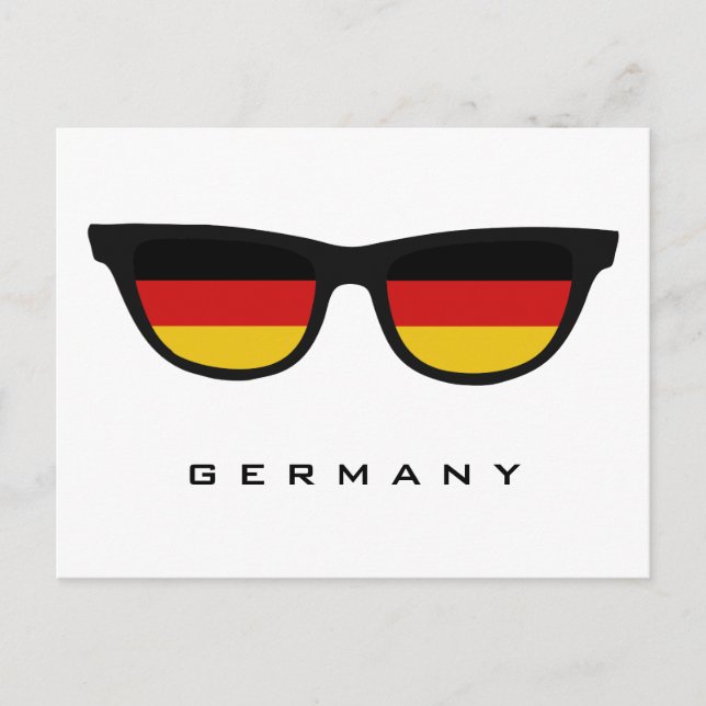 Germany Shades custom text & colour postcard (Front)