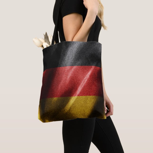 Germany silk flag tote bag (Close Up)