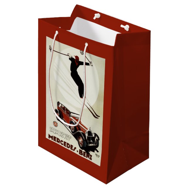 Germany - Skier Jumping Medium Gift Bag (Front Angled)