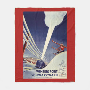 Germany - Skiing in the Black Forest Fleece Blanket