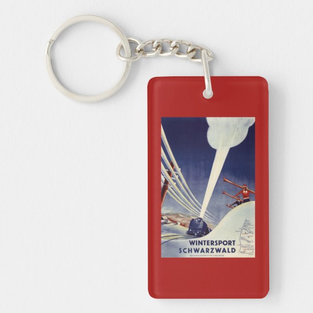 Germany - Skiing in the Black Forest Key Ring (Front)