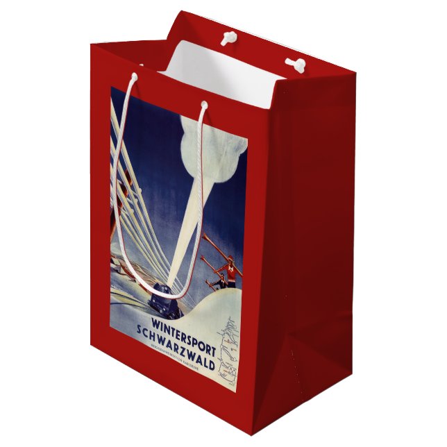 Germany - Skiing in the Black Forest Medium Gift Bag (Front Angled)