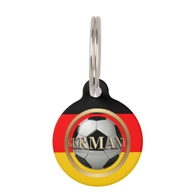 Germany Soccer Ball Pet Tag (Front)
