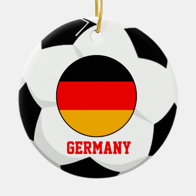 Germany Soccer Fan Ornament 3 Times World Cup Cham (Front)
