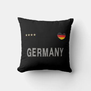 Germany Soccer Football Fan Shirt Heart Cushion