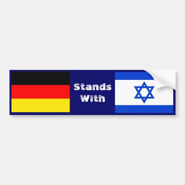 Germany Stands With Israel Bumper Sticker (Front)