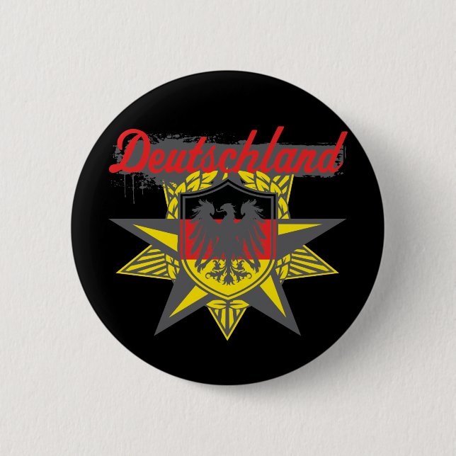 Germany Star 6 Cm Round Badge (Front)