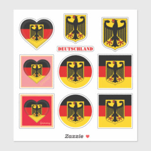 Germany stickers & German Flag, Heart /sports
