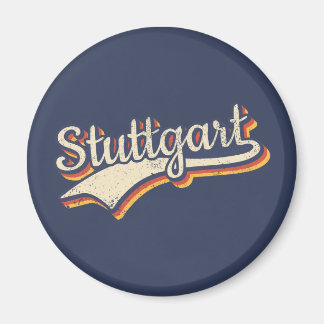 Germany Stuttgart Vintage Retro Typography Magnet
