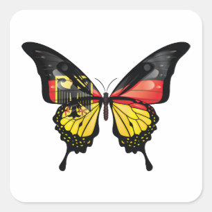 Germany Swallowtail Butterfly Flag Sticker