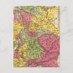 Germany, Switzerland, and Northern Italy Postcard