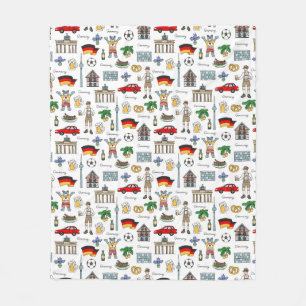 Germany Symbols Pattern Fleece Blanket