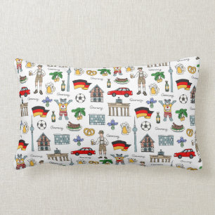 Germany Symbols Pattern Lumbar Cushion