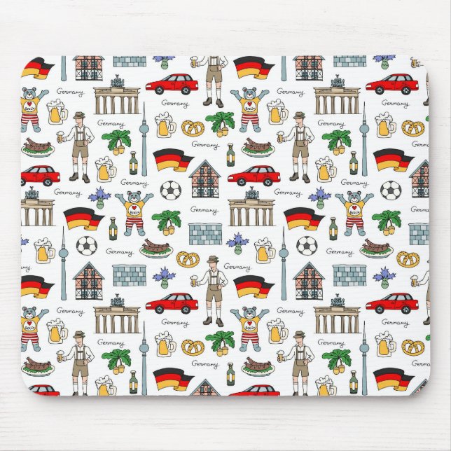 Germany | Symbols Pattern Mouse Pad (Front)
