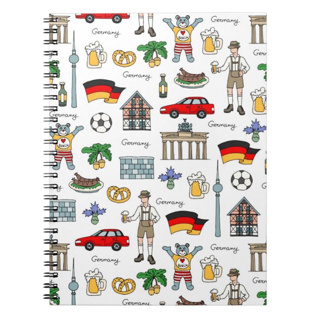 Germany | Symbols Pattern Notebook (Front)