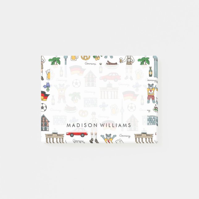 Germany | Symbols Pattern Post-it Notes (Front)