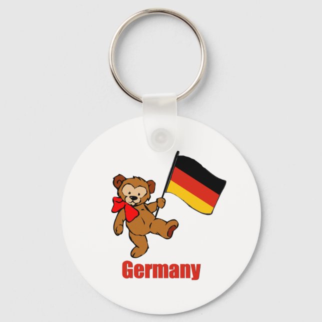Germany Teddy Bear Key Ring (Front)
