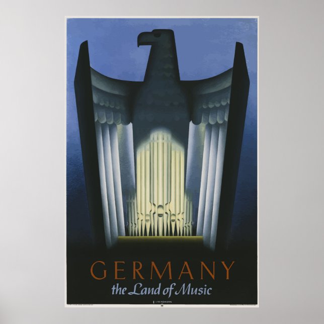 Germany The Land Of Music Vintage Poster (Front)