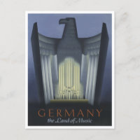 Germany, The Land of Music Vintage Travel Postcard