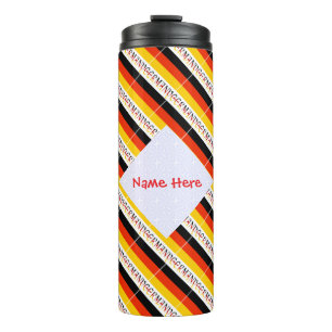 Germany Tiled Flag Personalised  Thermal Tumbler