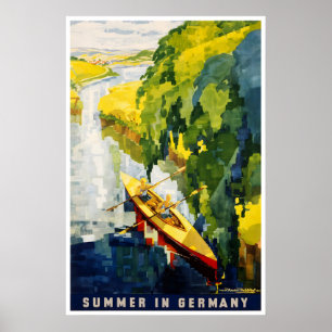 Germany Travel Poster German Art Kayak Print