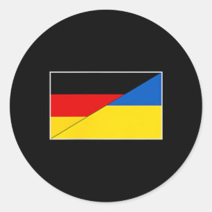 Germany Ukraine Flag German Ukrainian Support Citi Classic Round Sticker