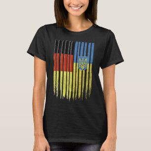 Germany Ukraine German Ukrainian Flag Trident  T-Shirt