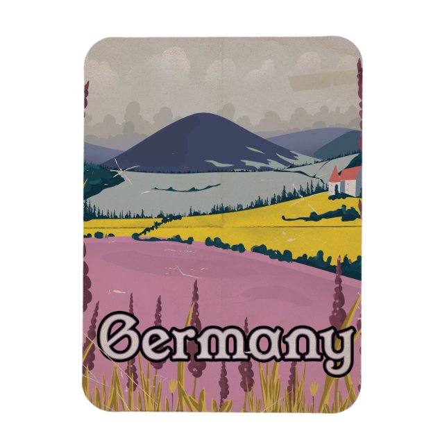 Germany vintage Countryside travel poster Magnet (Vertical)