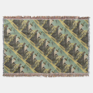GERMANY Vintage Travel throw blanket
