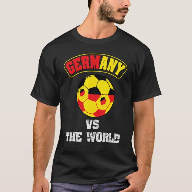 Germany Vs The World German Flag Soccer Football F T-Shirt (Front)