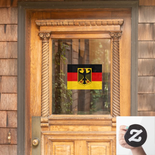 Germany Window Sign, Eagle, Cling, German Flag (Home Door)