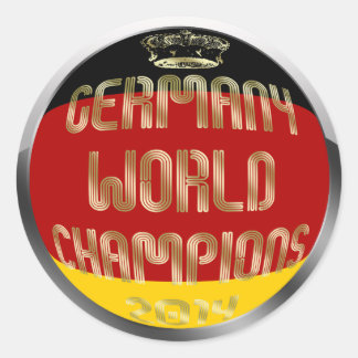 Germany World Champions 2014 Soccer Classic Round Sticker
