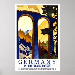 Germany's Black Forest Vintage Travel Poster