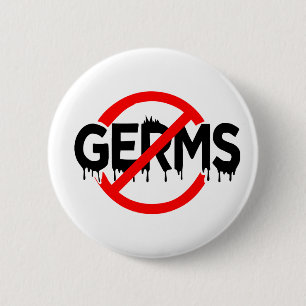 Germaphobe No Germs Antibacterial Virus Funny Meme 6 Cm Round Badge