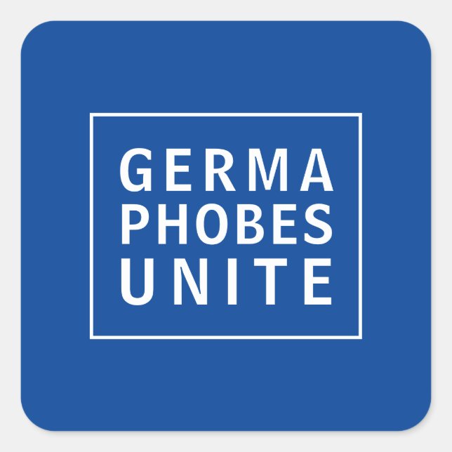 Germaphobes Unite Funny Quote Square Sticker (Front)