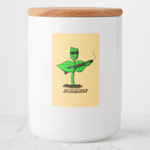 Germinator cyborg plant funny cartoon food label