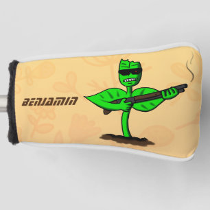 Germinator cyborg plant funny cartoon golf head cover
