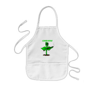 Germinator cyborg plant funny cartoon kids apron