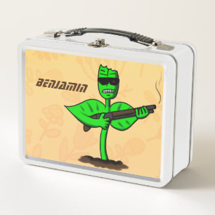 Germinator cyborg plant funny cartoon metal lunch box