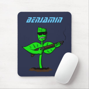 Germinator cyborg plant funny cartoon mouse pad
