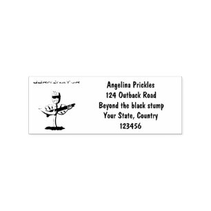 Germinator cyborg plant funny cartoon rubber stamp