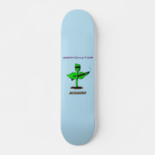 Germinator cyborg plant funny cartoon skateboard