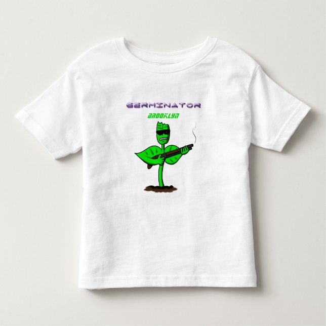 Germinator cyborg plant funny cartoon  toddler T-Shirt (Front)