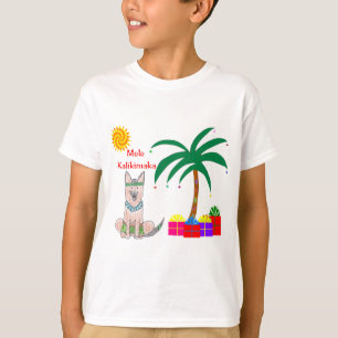 Germman Shepherd Dog Hawaiian Christmas T-Shirt