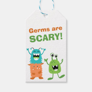Germs are Scary! Realtor Pop By Marketing Gift Tags