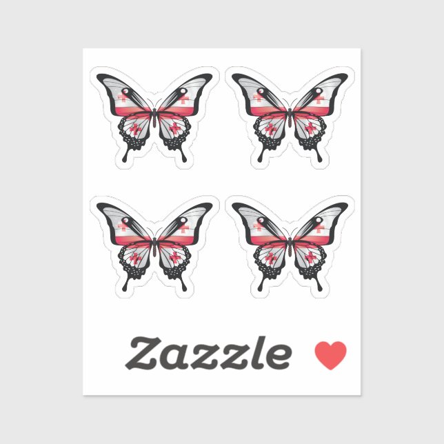 Gerogia Swallowtail Butterfly Flag Sticker (Sheet)