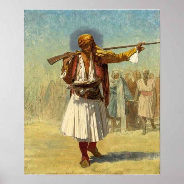 Gérôme - Albanian Officer (Officer Arnaoute) 1894 Poster (Front)